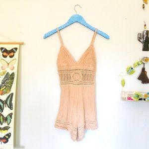 Kimchi Blue Reworked Crocheted Romper🌿